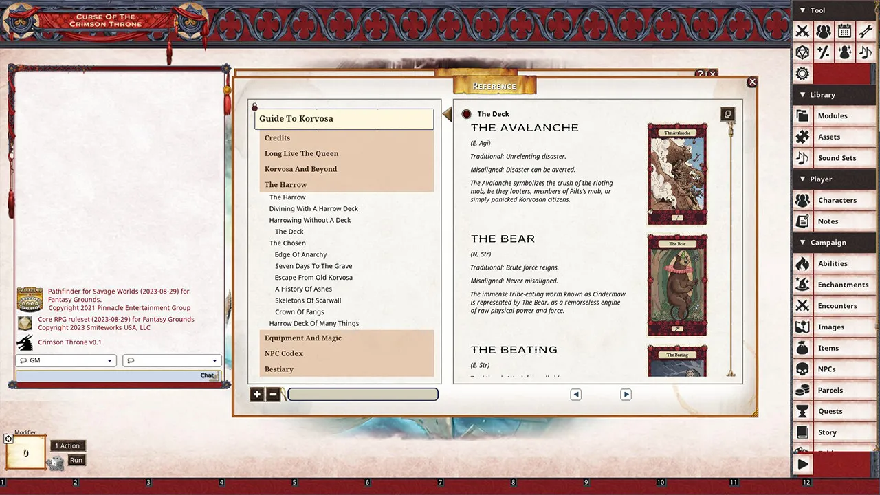 Fantasy Grounds - Pathfinder(R) for Savage Worlds: Guide to Korvosa Screenshot 1