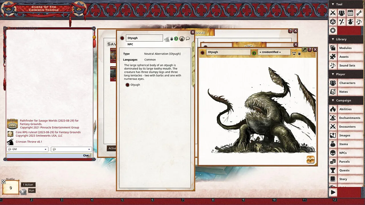Fantasy Grounds - Pathfinder(R) for Savage Worlds: Curse of the Crimson Throne - Book 3: Escape from Old Korvosa Screenshot 2
