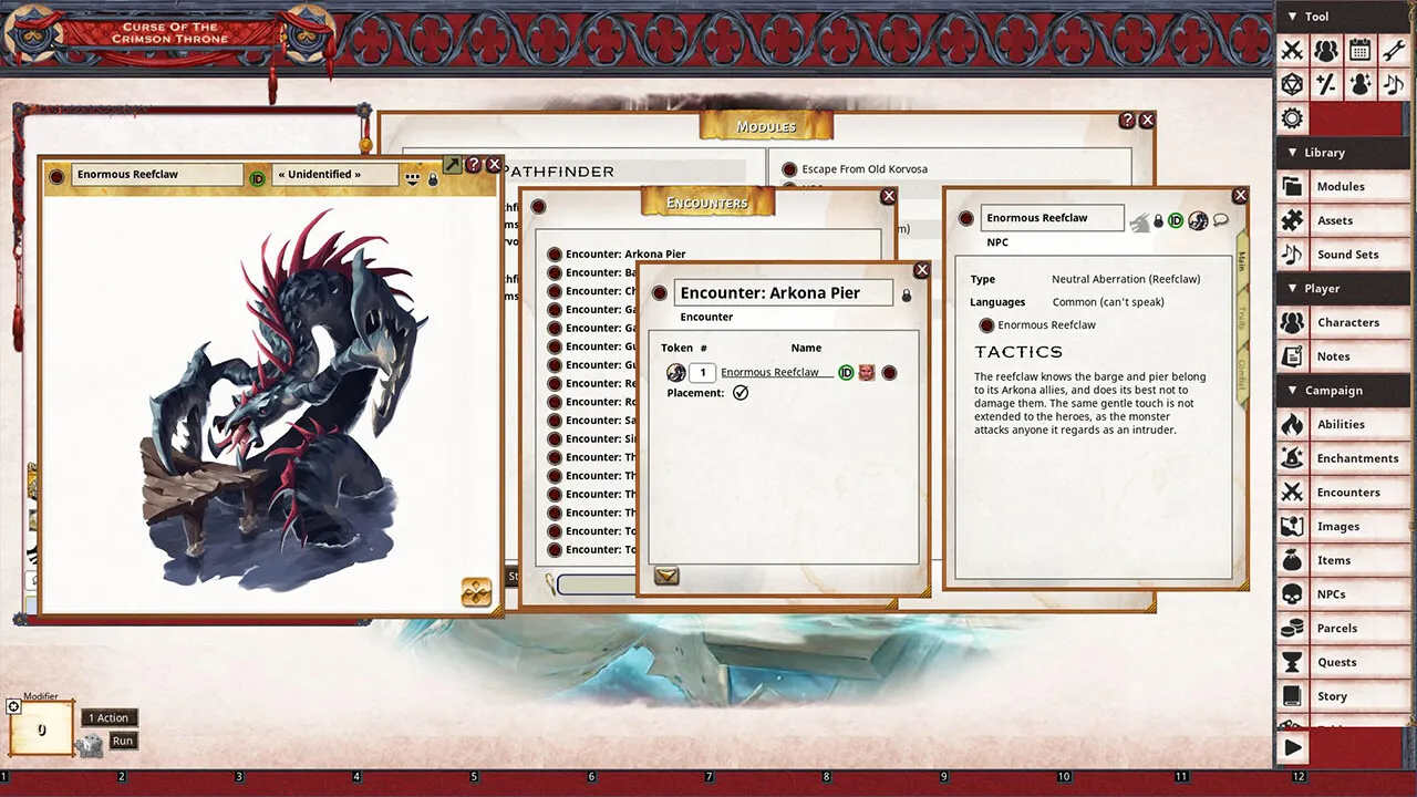 Fantasy Grounds - Pathfinder(R) for Savage Worlds: Curse of the Crimson Throne - Book 3: Escape from Old Korvosa Screenshot 4