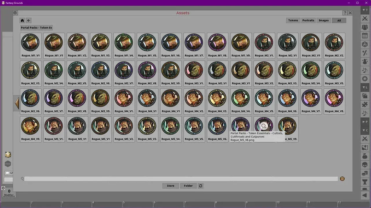 Fantasy Grounds - Portal Packs - Token Essentials: Cultists, Cutthroats & Cutpurses Screenshot 1