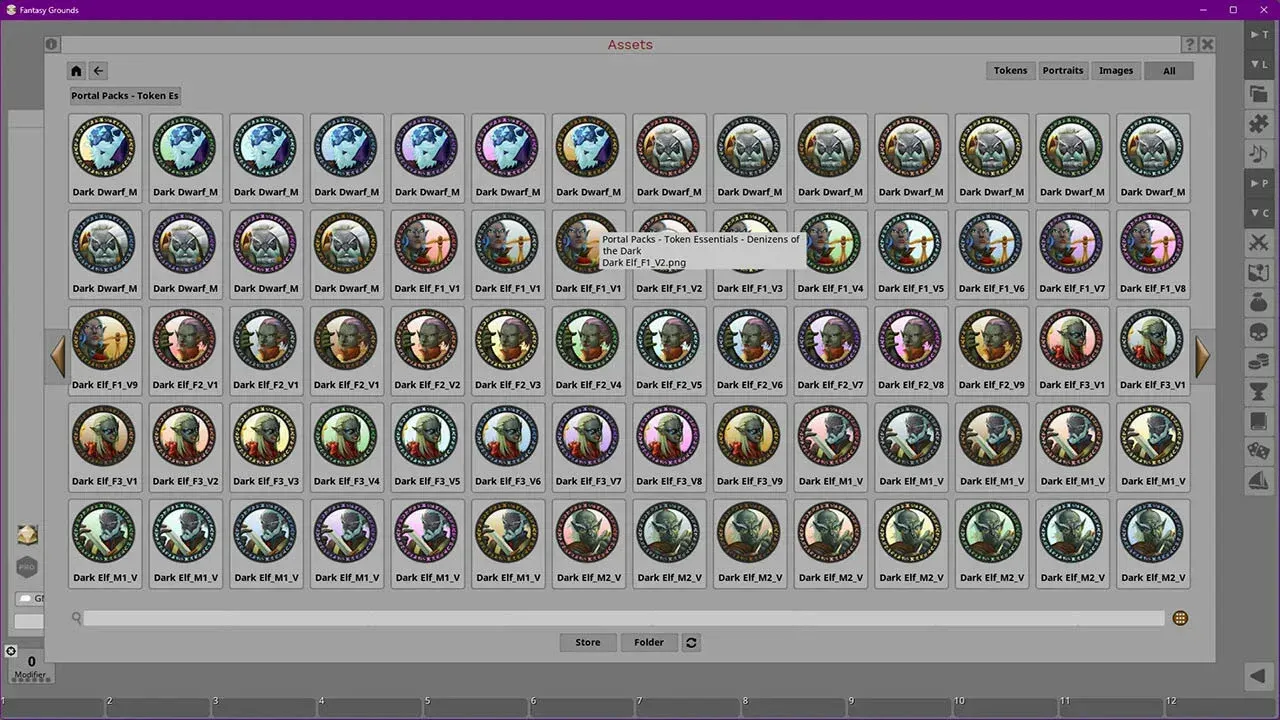 Fantasy Grounds - Portal Packs - Token Essentials: Denizens of the Dark Screenshot 1