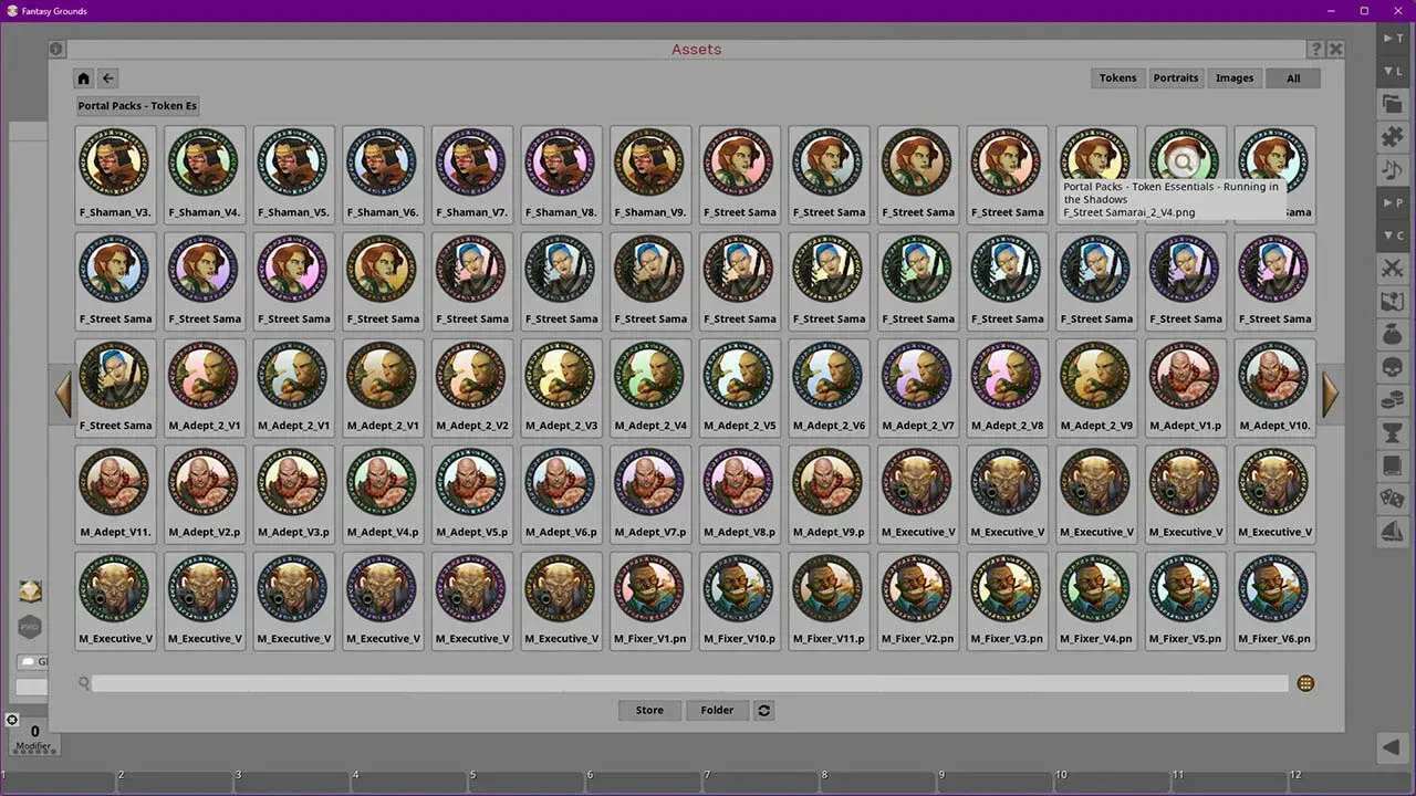 Fantasy Grounds - Portal Packs - Token Essentials: Running in the Shadows Screenshot 0