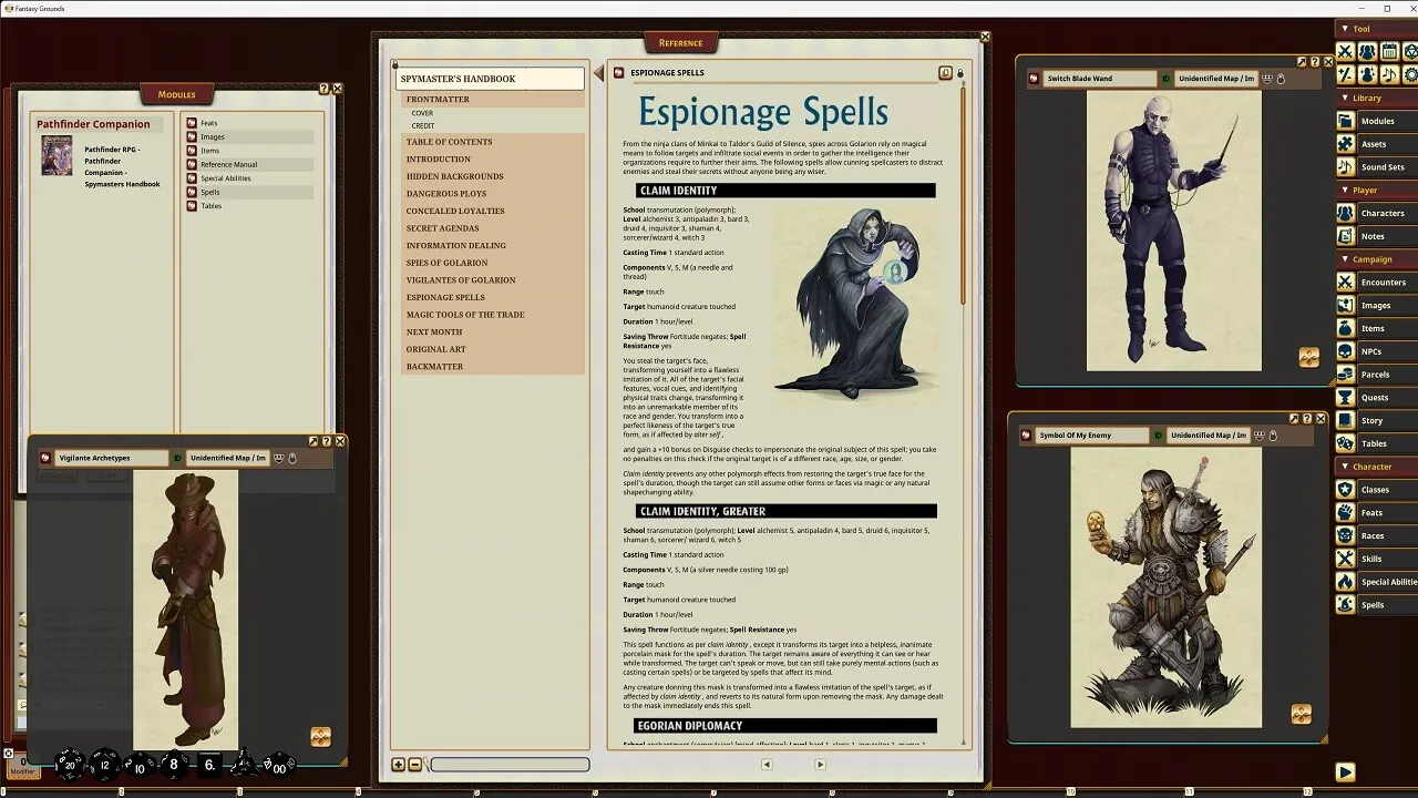 Fantasy Grounds - Pathfinder RPG - Pathfinder Companion: Spymaster's Handbook Screenshot 4