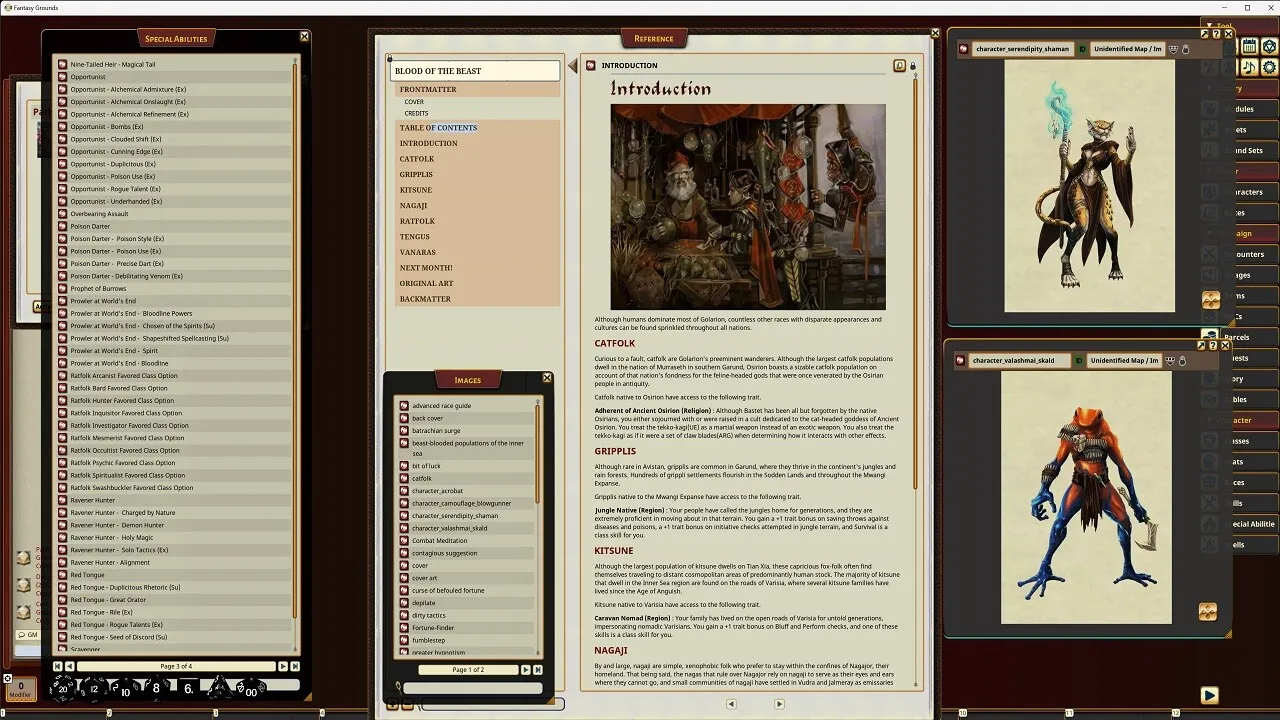 Fantasy Grounds - Pathfinder RPG - Pathfinder Companion: Blood of the Beast Screenshot 2