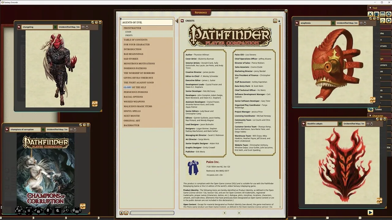 Fantasy Grounds - Pathfinder RPG - Pathfinder Companion: Agents of Evil Screenshot 1