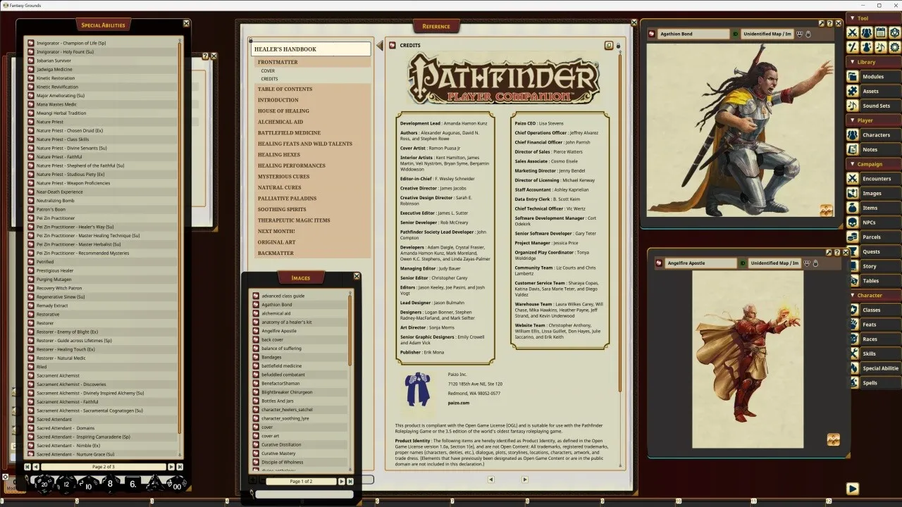Fantasy Grounds - Pathfinder RPG - Pathfinder Companion: Healer's Handbook Screenshot 3