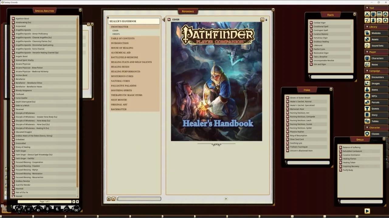 Fantasy Grounds - Pathfinder RPG - Pathfinder Companion: Healer's Handbook Screenshot 1