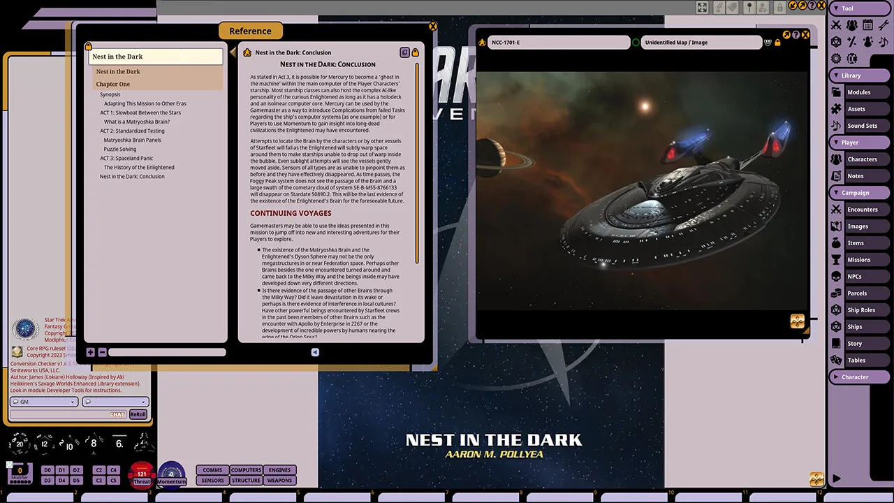 Fantasy Grounds - Star Trek Adventures: Nest in the Dark Screenshot 1
