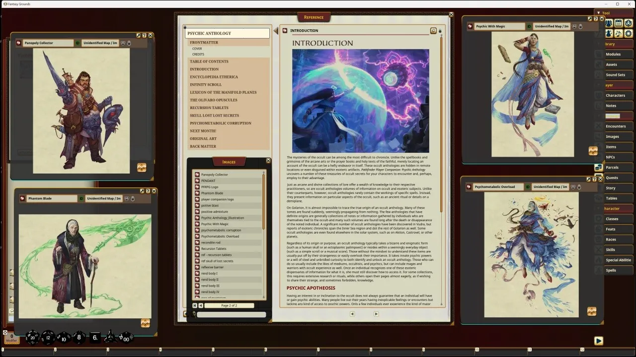 Fantasy Grounds - Pathfinder RPG - Pathfinder Companion: Psychic Anthology Screenshot 4