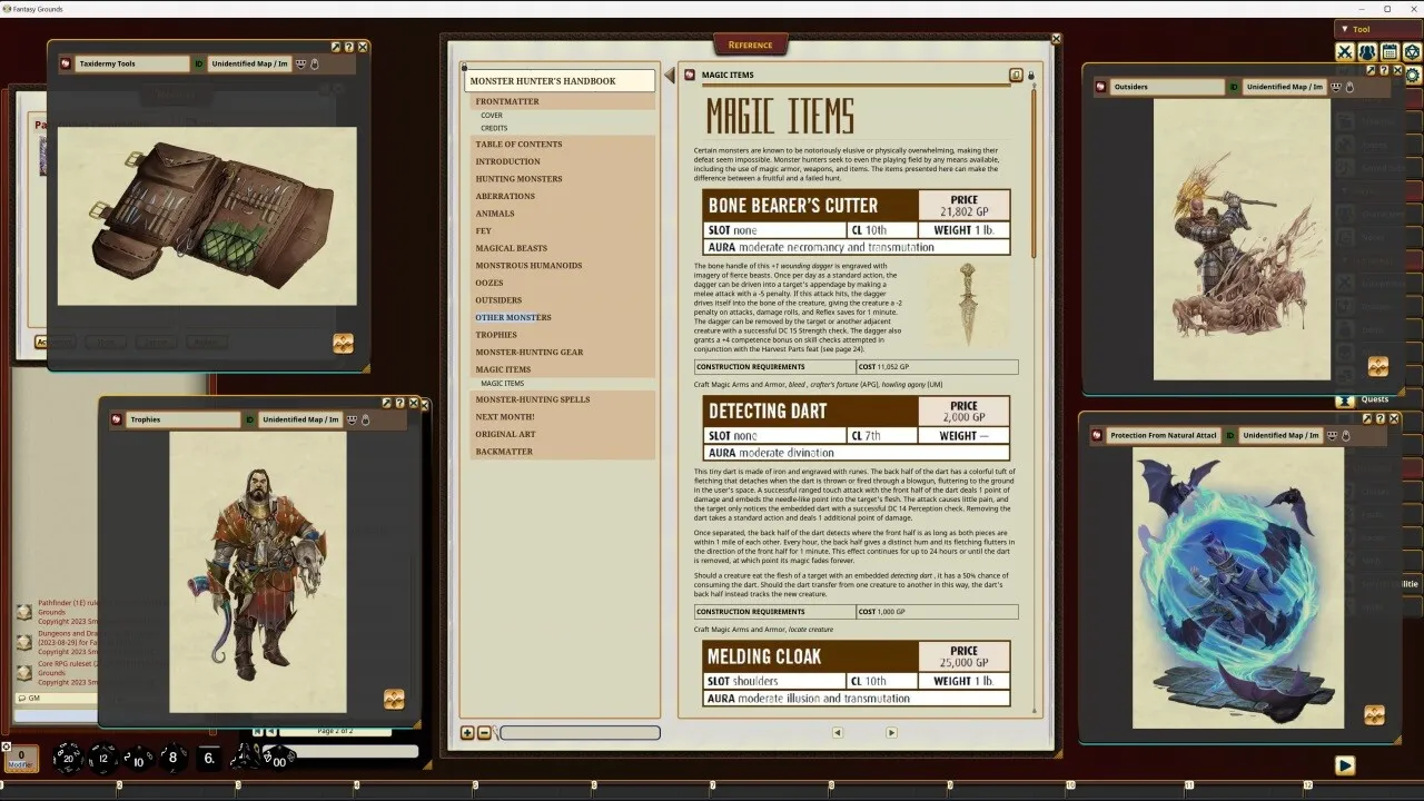 Fantasy Grounds - Pathfinder RPG - Pathfinder Companion: Monster Hunter's Handbook Screenshot 2