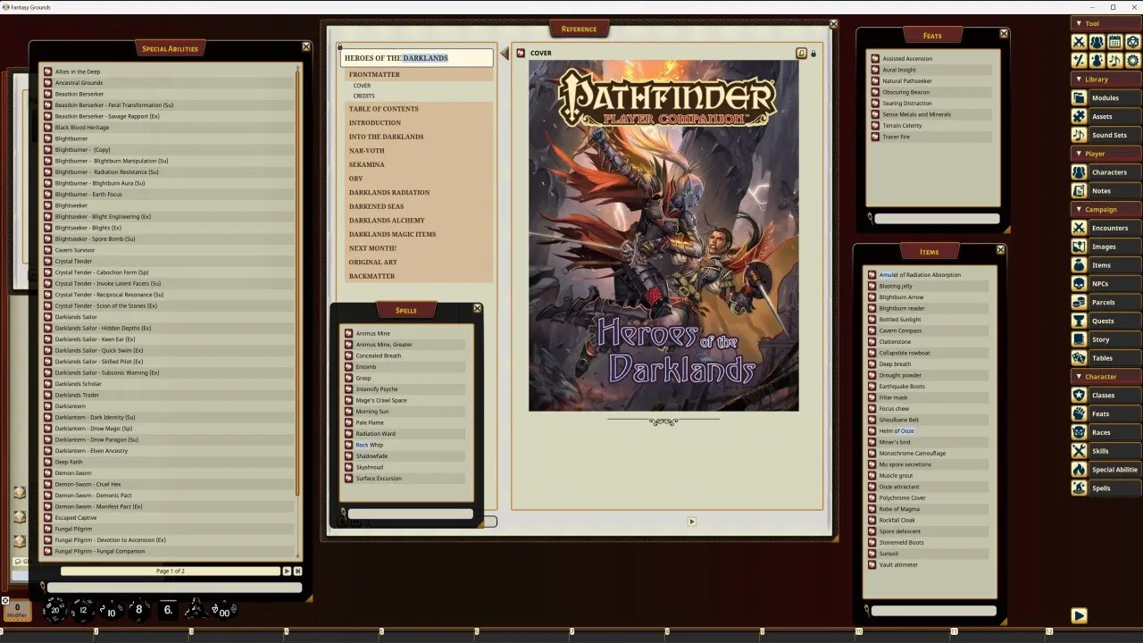 Fantasy Grounds - Pathfinder RPG - Pathfinder Companion: Heroes of the Darklands Screenshot 3