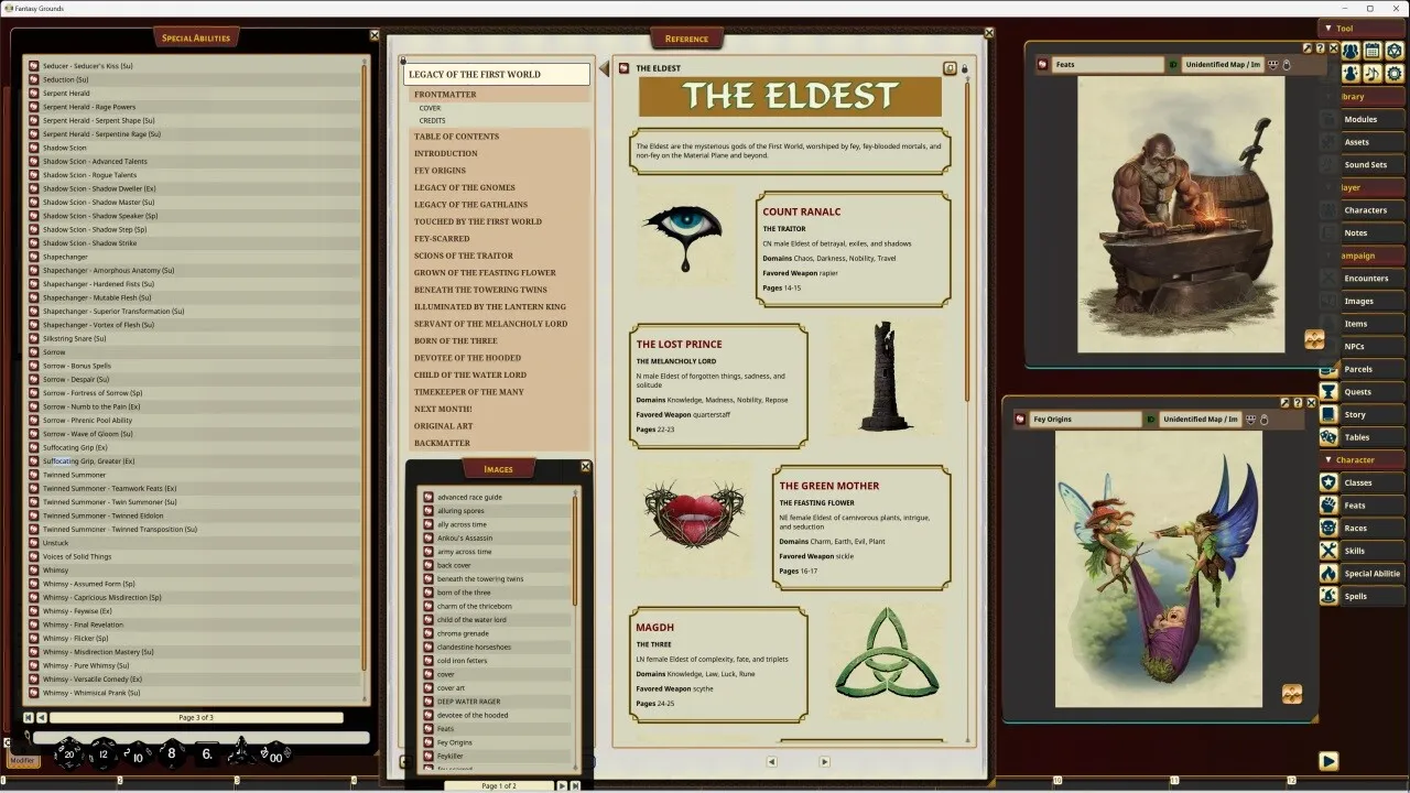 Fantasy Grounds - Pathfinder RPG - Pathfinder Companion: Legacy of the First World Screenshot 1