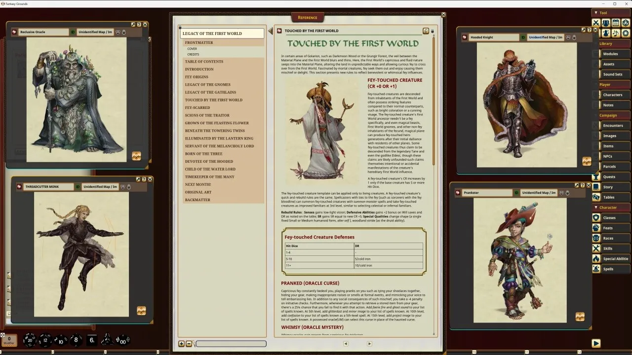 Fantasy Grounds - Pathfinder RPG - Pathfinder Companion: Legacy of the First World Screenshot 0