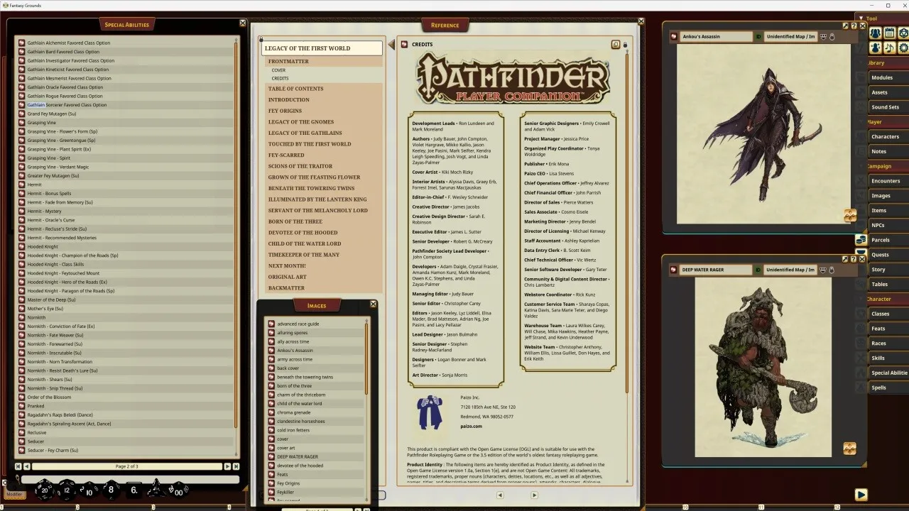 Fantasy Grounds - Pathfinder RPG - Pathfinder Companion: Legacy of the First World Screenshot 2