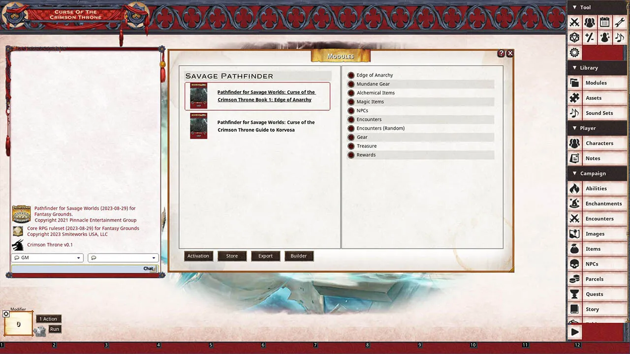 Fantasy Grounds - Pathfinder(R) for Savage Worlds: Curse of the Crimson Throne - Book 1: Edge of Anarchy Screenshot 0