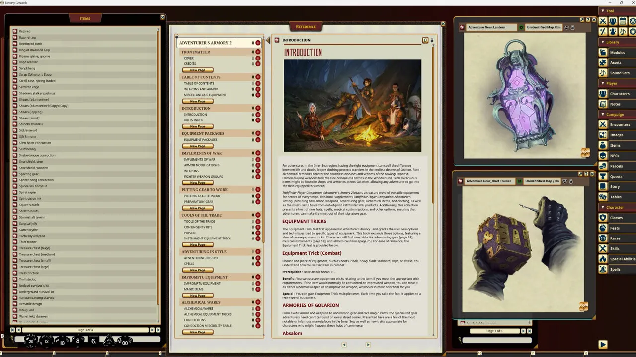 Fantasy Grounds - Pathfinder RPG - Pathfinder Companion: Adventurer's Armory 2 Screenshot 3
