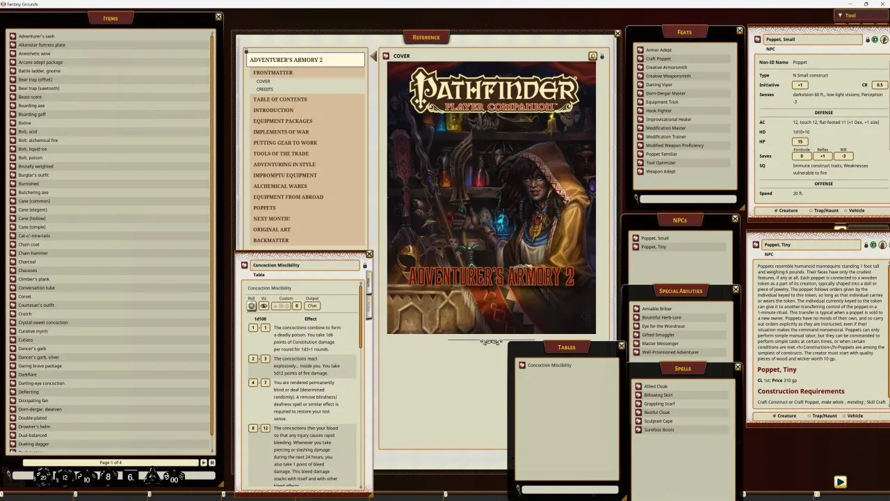 Fantasy Grounds - Pathfinder RPG - Pathfinder Companion: Adventurer's Armory 2 Screenshot 1