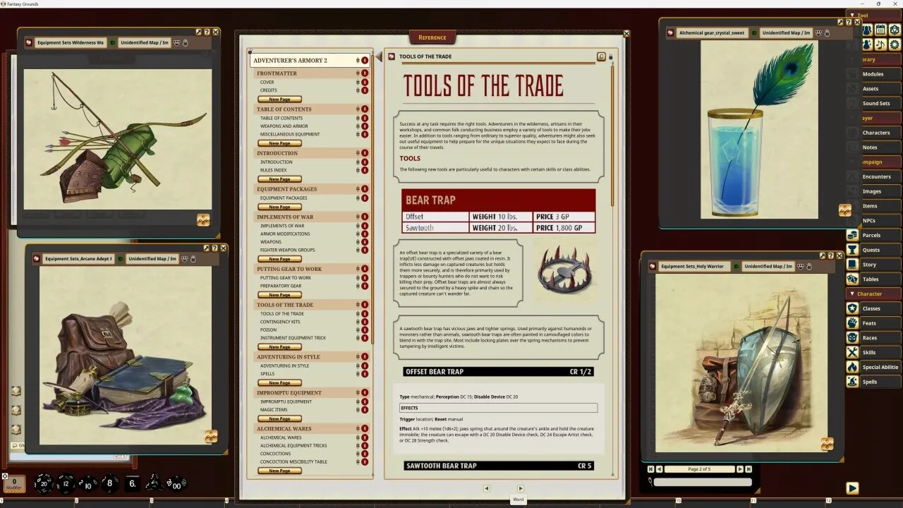 Fantasy Grounds - Pathfinder RPG - Pathfinder Companion: Adventurer's Armory 2 Screenshot 0
