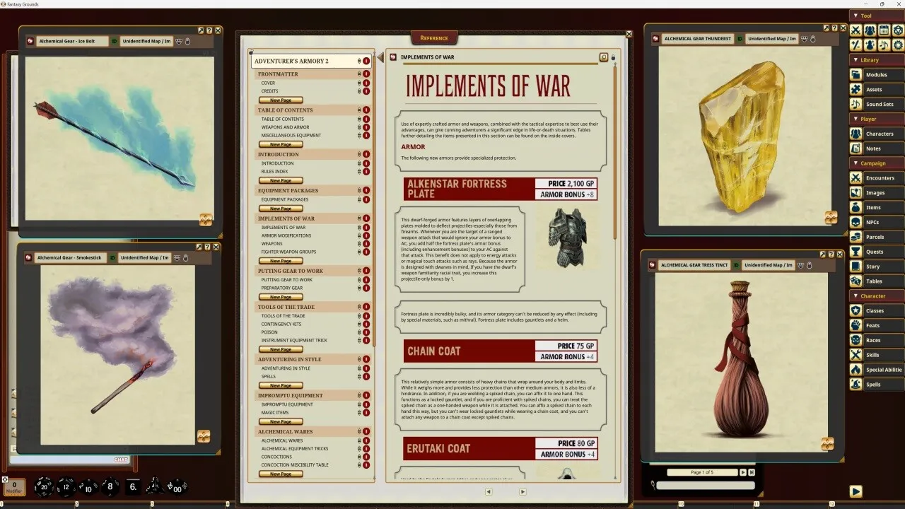 Fantasy Grounds - Pathfinder RPG - Pathfinder Companion: Adventurer's Armory 2 Screenshot 2