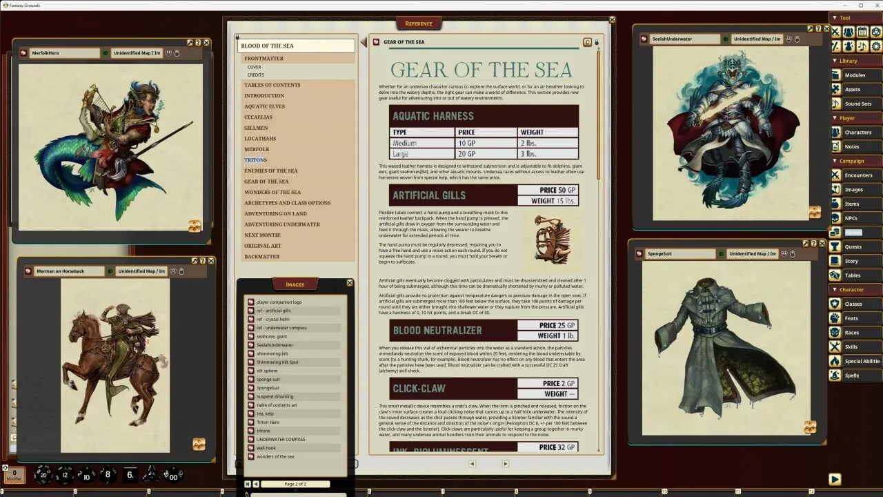 Fantasy Grounds - Pathfinder RPG - Pathfinder Companion: Blood of the Sea Screenshot 4