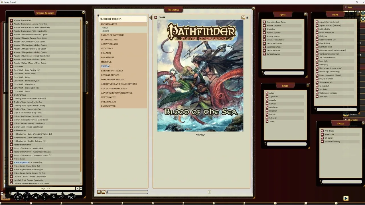 Fantasy Grounds - Pathfinder RPG - Pathfinder Companion: Blood of the Sea Screenshot 0