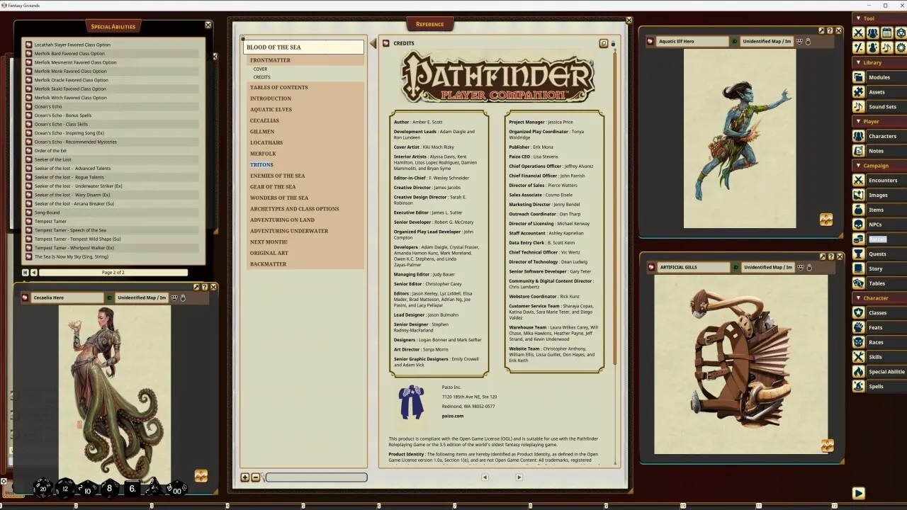 Fantasy Grounds - Pathfinder RPG - Pathfinder Companion: Blood of the Sea Screenshot 1