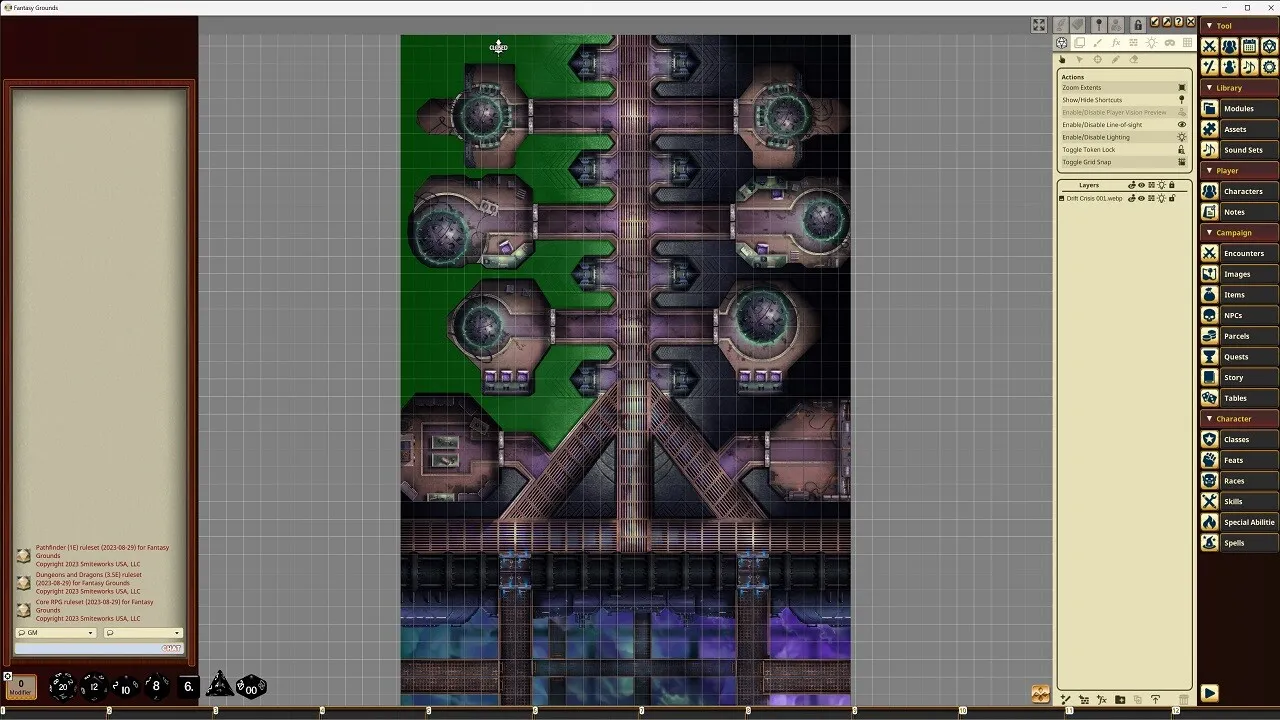 Fantasy Grounds - Starfinder RPG - Starfinder Flip-Mat - Drift Crisis Screenshot 2