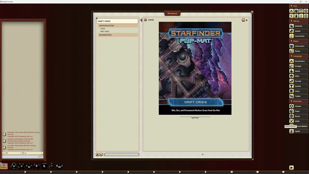 Fantasy Grounds - Starfinder RPG - Starfinder Flip-Mat - Drift Crisis Screenshot 0