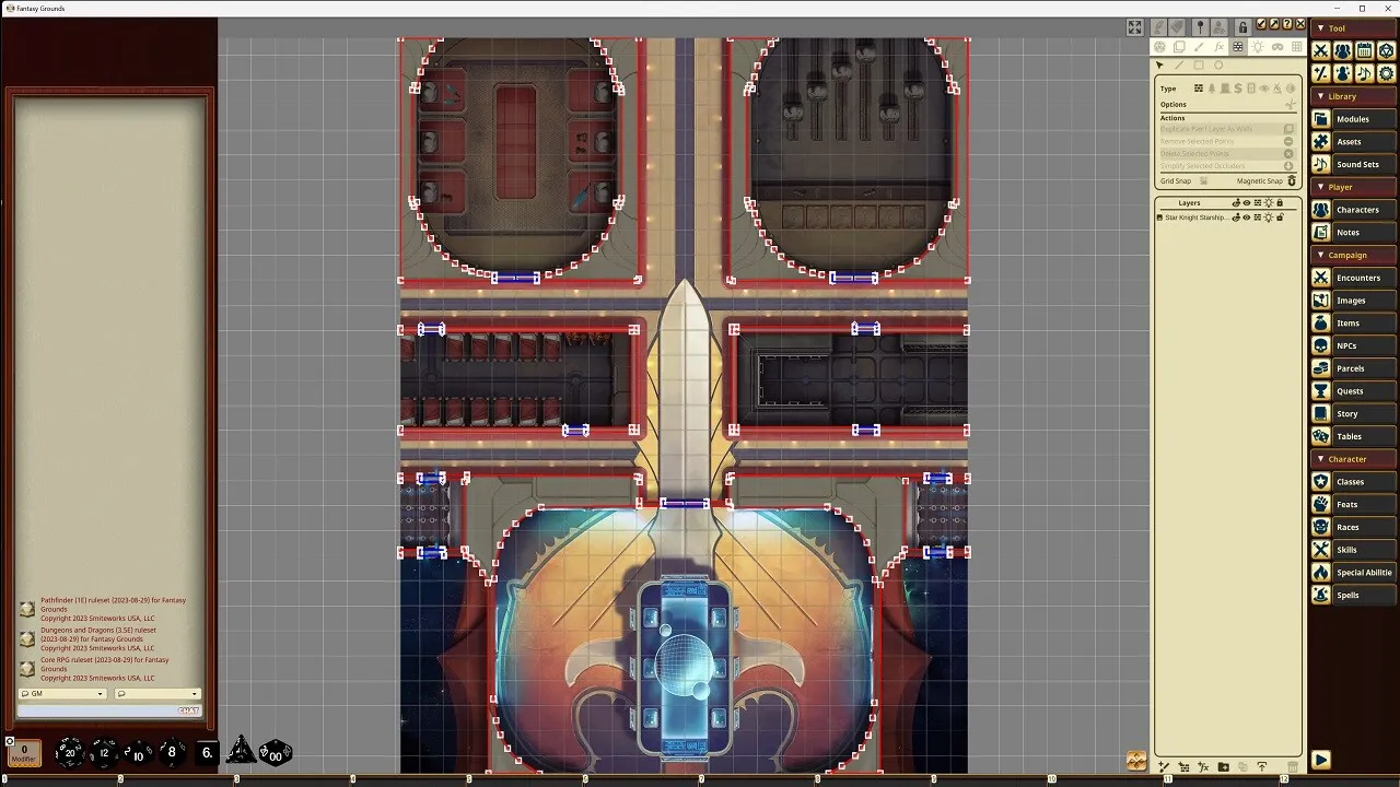 Fantasy Grounds - Starfinder RPG - Starfinder Flip-Mat - Star Knight Starships Screenshot 3