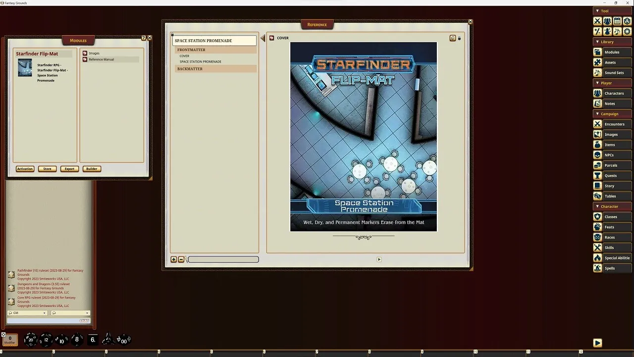 Fantasy Grounds - Starfinder RPG - Starfinder Flip-Mat - Space Station Promenade Screenshot 1