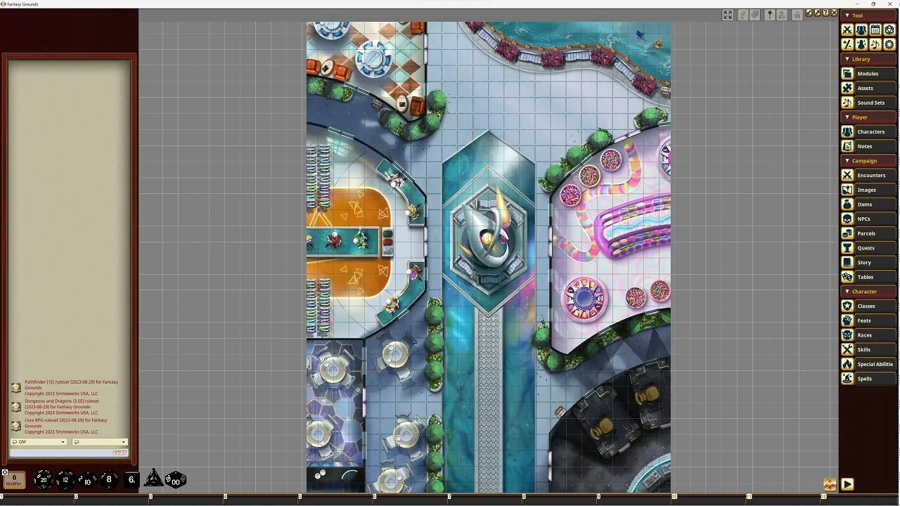 Fantasy Grounds - Starfinder RPG - Starfinder Flip-Mat - Space Station Promenade Screenshot 2