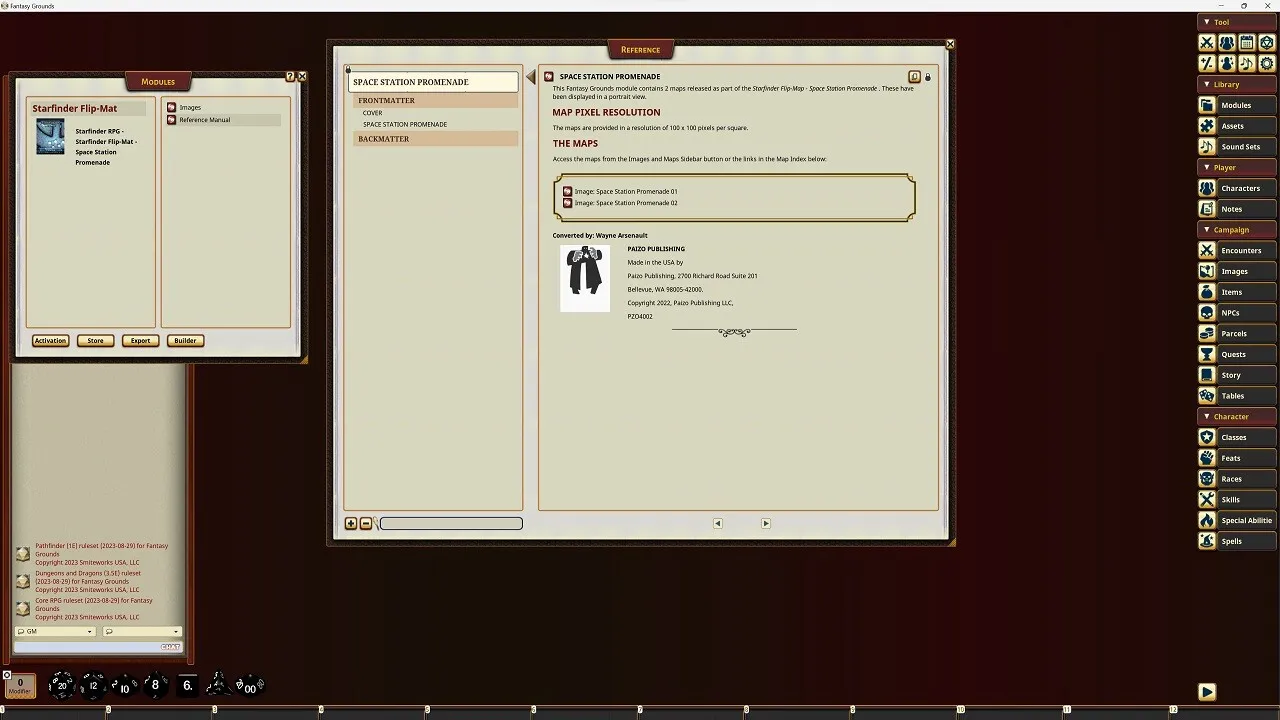 Fantasy Grounds - Starfinder RPG - Starfinder Flip-Mat - Space Station Promenade Screenshot 0