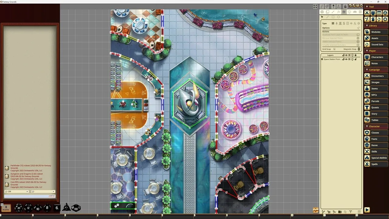 Fantasy Grounds - Starfinder RPG - Starfinder Flip-Mat - Space Station Promenade Screenshot 3