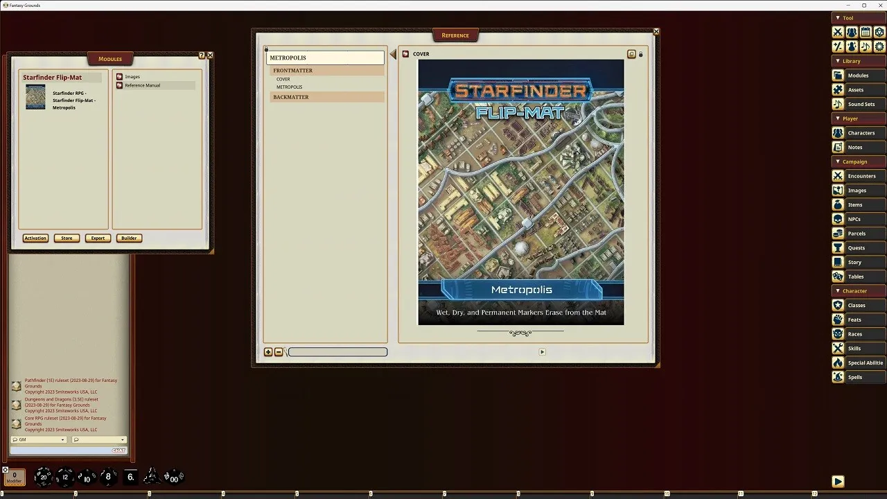 Fantasy Grounds - Starfinder RPG - Starfinder Flip-Mat - Metropolis Screenshot 0