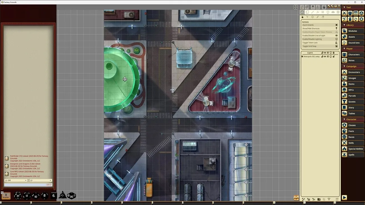 Fantasy Grounds - Starfinder RPG - Starfinder Flip-Mat - Metropolis Screenshot 1