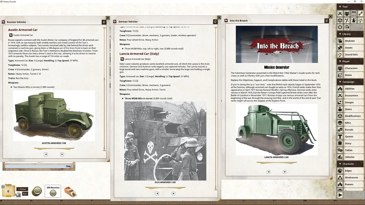Fantasy Grounds - Weird War I: Juggernauts #SWADE Screenshot 0