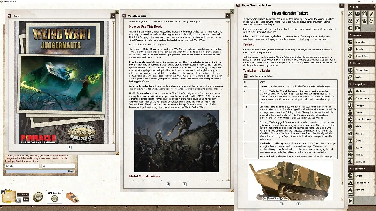 Fantasy Grounds - Weird War I: Juggernauts #SWADE Screenshot 1