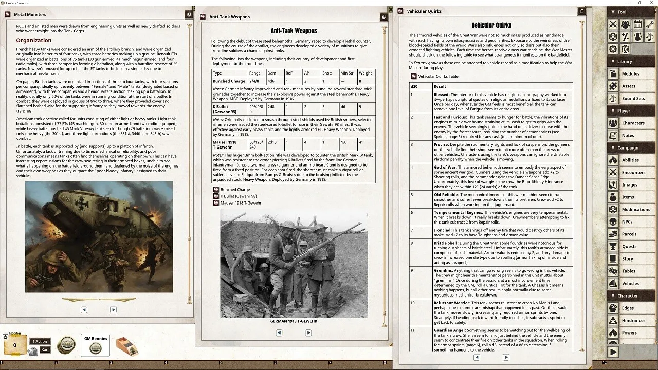 Fantasy Grounds - Weird War I: Juggernauts #SWADE Screenshot 4