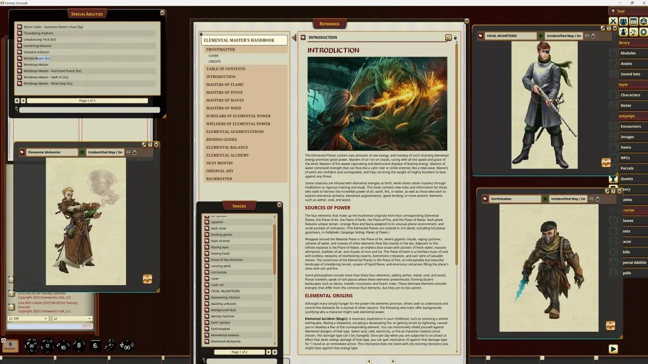 Fantasy Grounds - Pathfinder RPG - Pathfinder Companion: Elemental Master's Handbook Screenshot 1