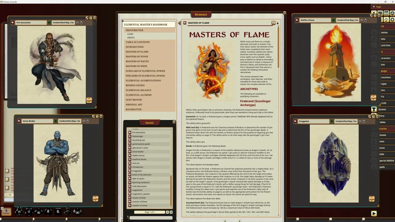Fantasy Grounds - Pathfinder RPG - Pathfinder Companion: Elemental Master's Handbook Screenshot 4