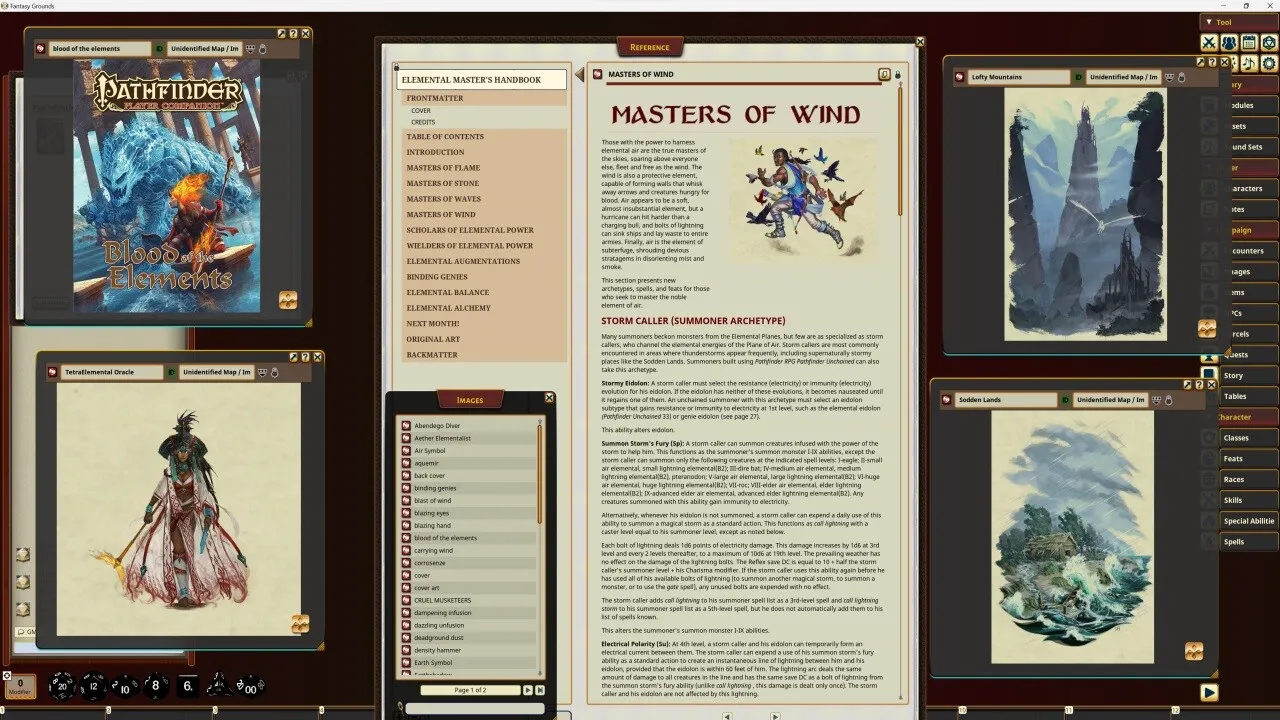 Fantasy Grounds - Pathfinder RPG - Pathfinder Companion: Elemental Master's Handbook Screenshot 3