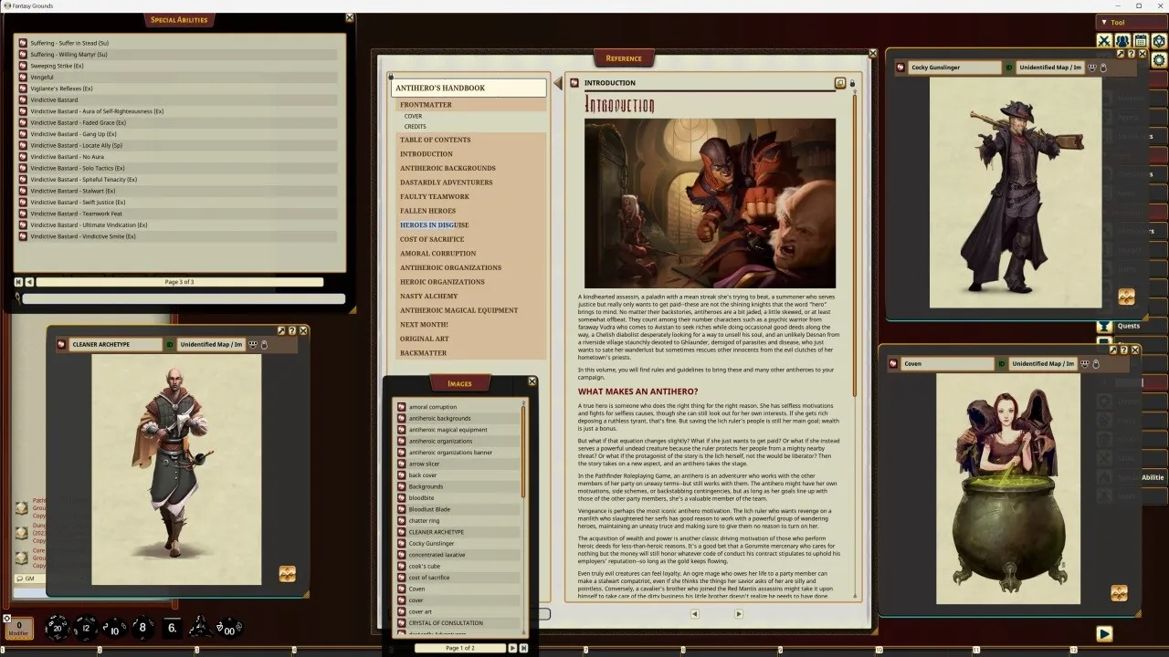 Fantasy Grounds - Pathfinder RPG - Pathfinder Companion: Antihero's Handbook Screenshot 1
