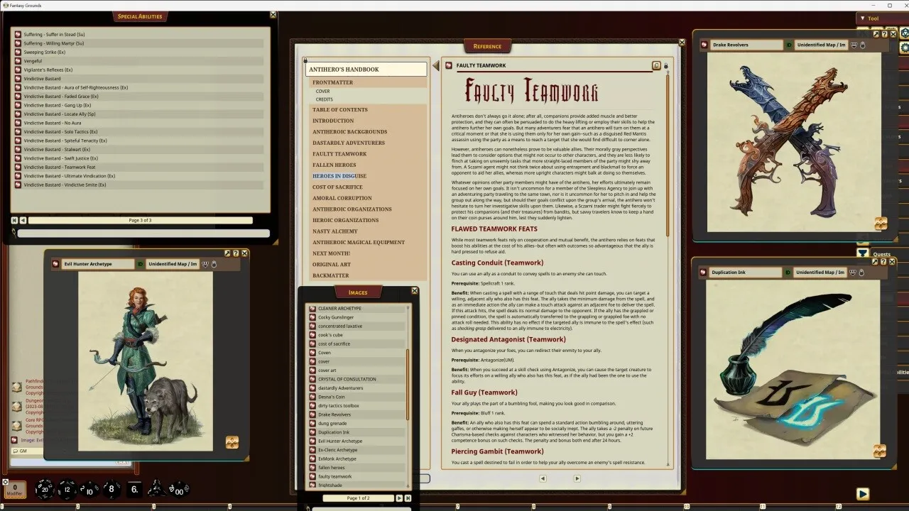 Fantasy Grounds - Pathfinder RPG - Pathfinder Companion: Antihero's Handbook Screenshot 3