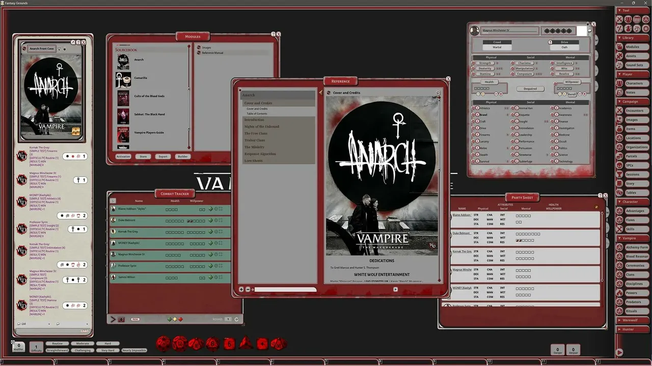 Fantasy Grounds - Vampire: The Masquerade 5th Edition Anarch Screenshot 1