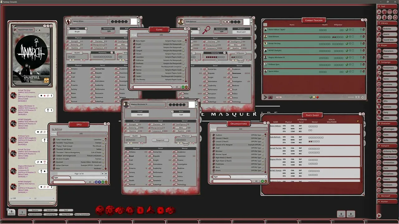 Fantasy Grounds - Vampire: The Masquerade 5th Edition Anarch Screenshot 2