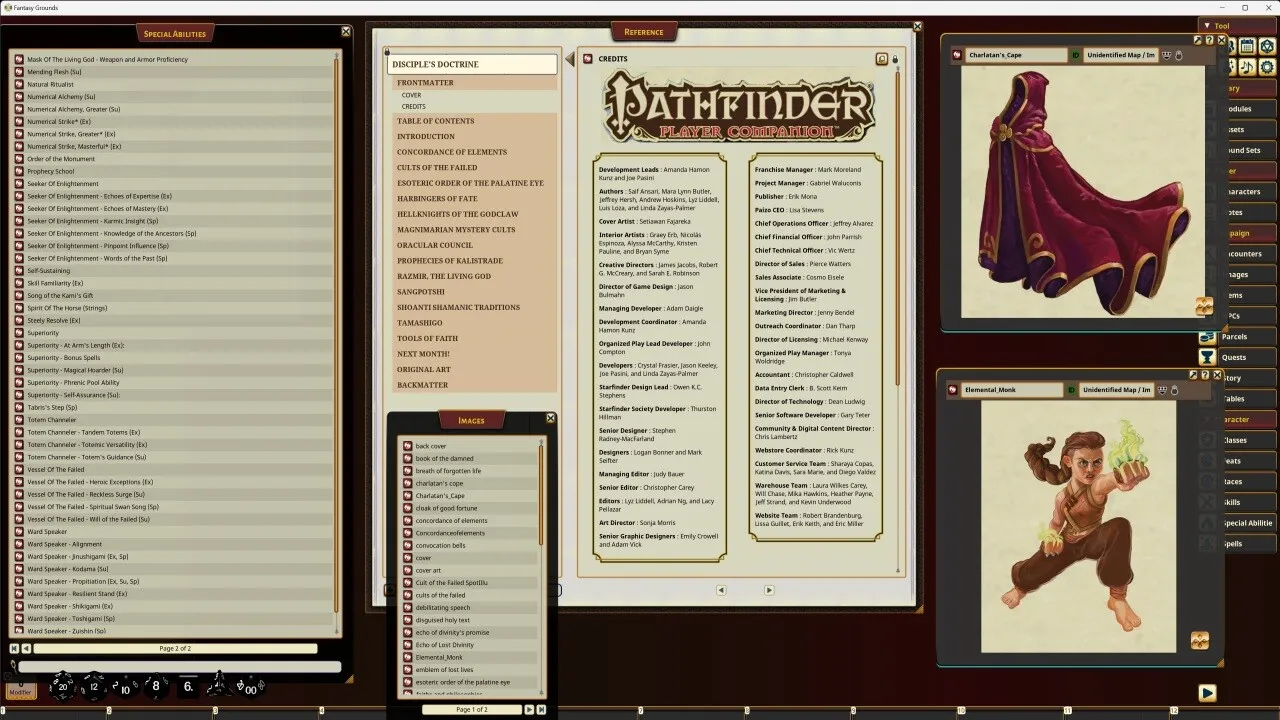 Fantasy Grounds - Pathfinder RPG - Pathfinder Companion: Disciple's Doctrine Screenshot 1