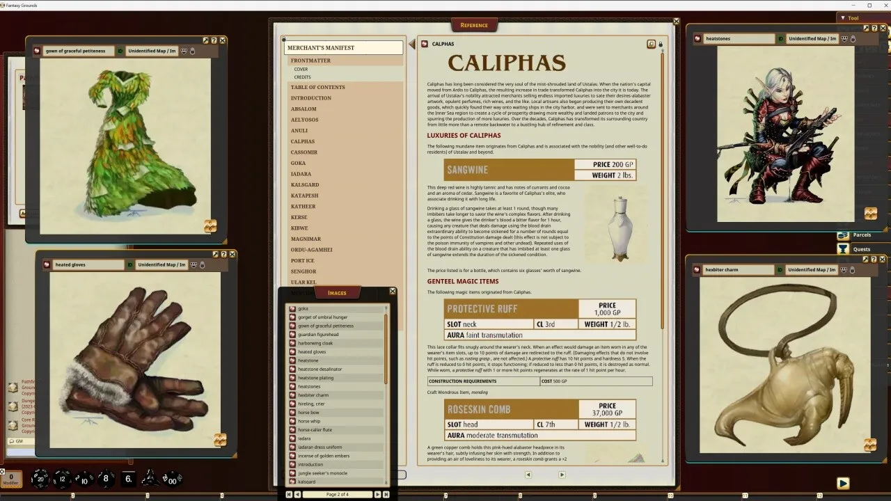 Fantasy Grounds - Pathfinder RPG - Pathfinder Companion: Merchant's Manifest Screenshot 1