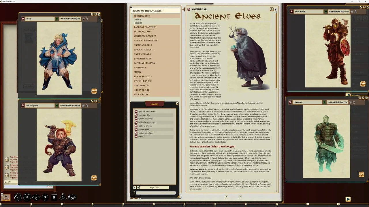 Fantasy Grounds - Pathfinder RPG - Pathfinder Companion: Blood of the Ancients Screenshot 1