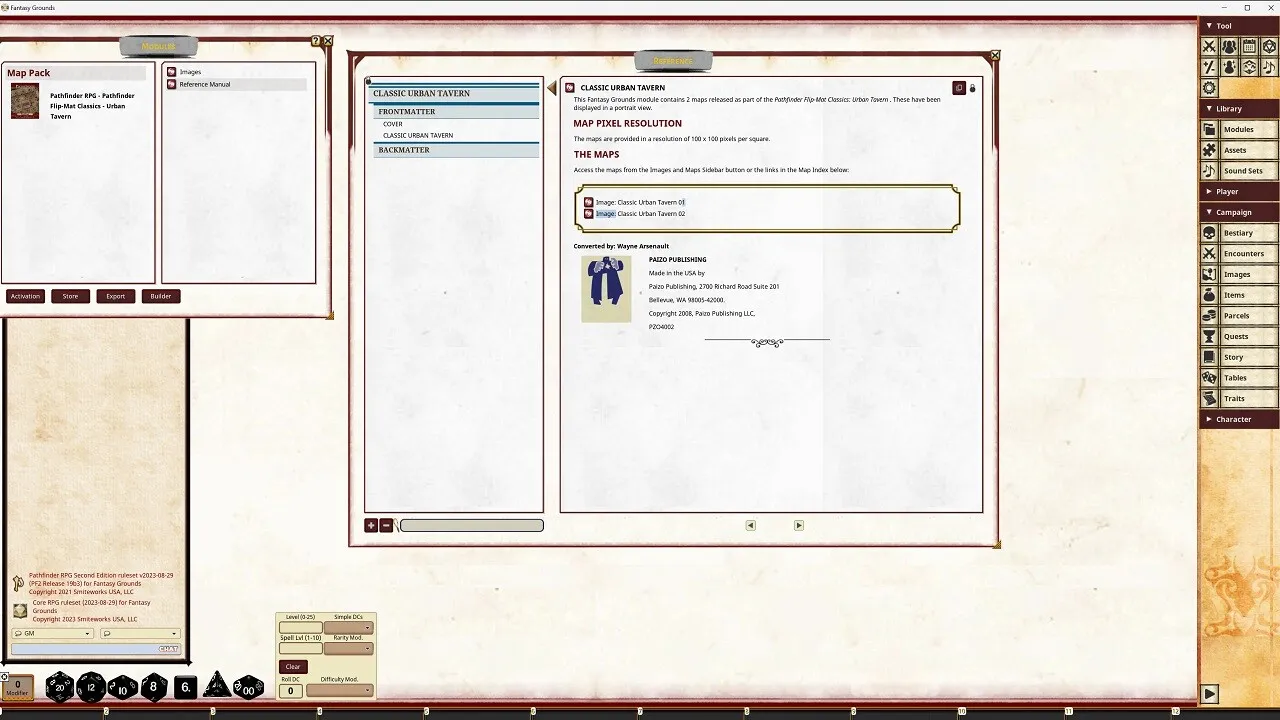 Fantasy Grounds - Pathfinder RPG - Pathfinder Flip-Mat Classics - Urban Tavern Screenshot 5