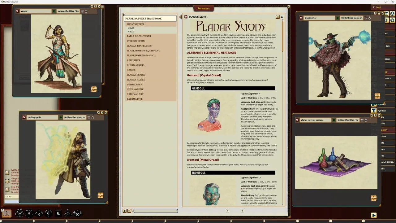 Fantasy Grounds - Pathfinder RPG - Pathfinder Companion: Plane-Hopper's Handbook Screenshot 3